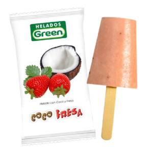 HELADO GREEN COCO FRESA 110g.Cj. x 50Uds.
