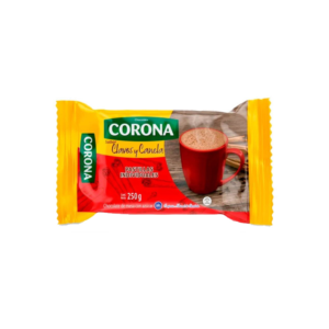 CHOCOLATE CORONA CLAVOS Y CANELA 250g Cj x 50 UDs