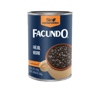 FREJOL NEGRO FACUNDO LATA 425 g. Cj. x 24 uds.