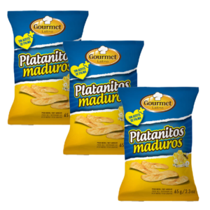 PACK 3 PLATANITOS MADURITOS GOURMET LATINO 65g. Cj. x 20 Pack